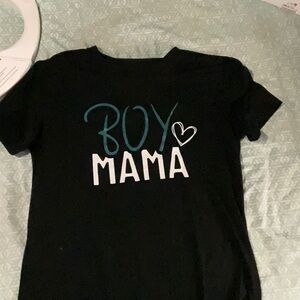 Black 'Boy Mama' Kids T-Shirt